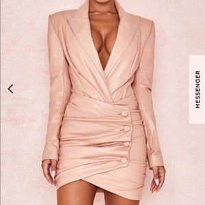 Vegan Leather Jacket & Mini Skirt.